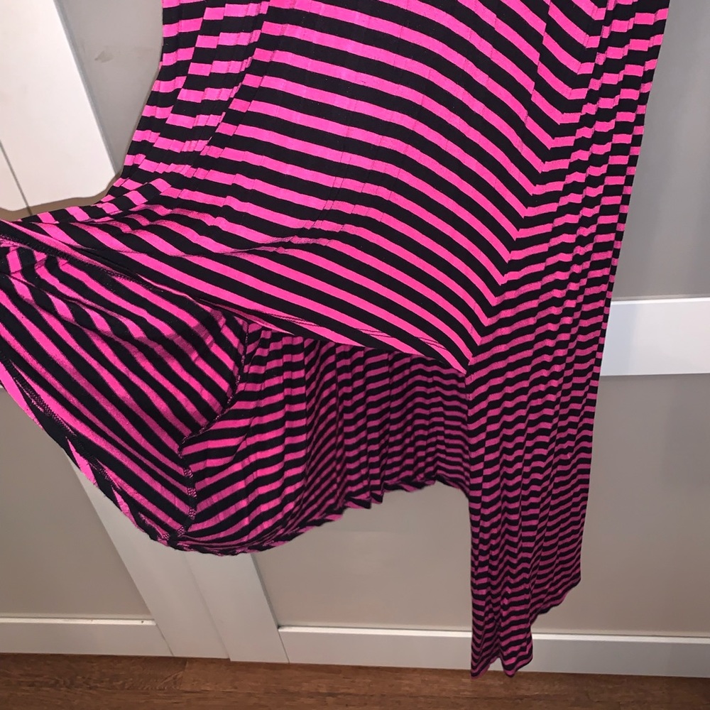 Michael Kors Pink/Black Asymmetrical Hem Dress - Picture 5 of 8